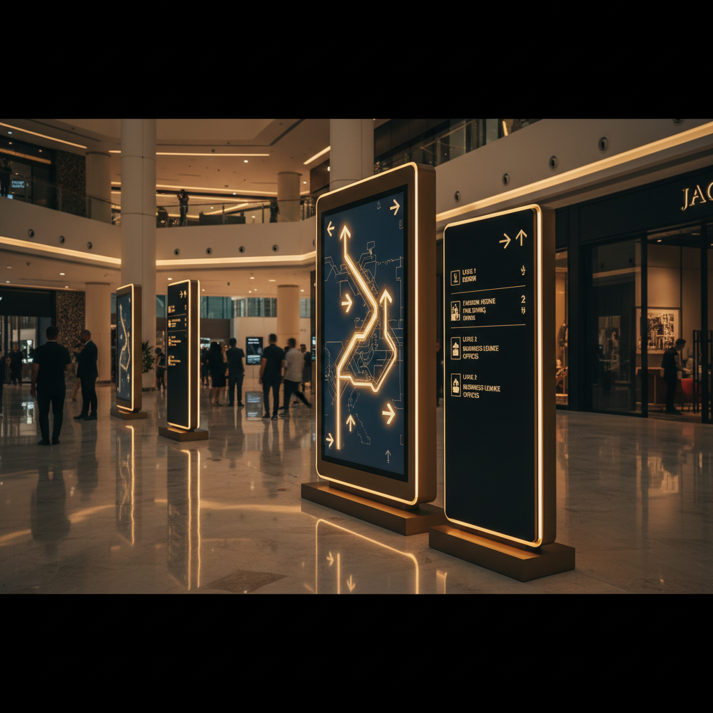 Wayfinding Signage UAE: Guide Visitors Effectively in Malls & Offices — Sana Arts